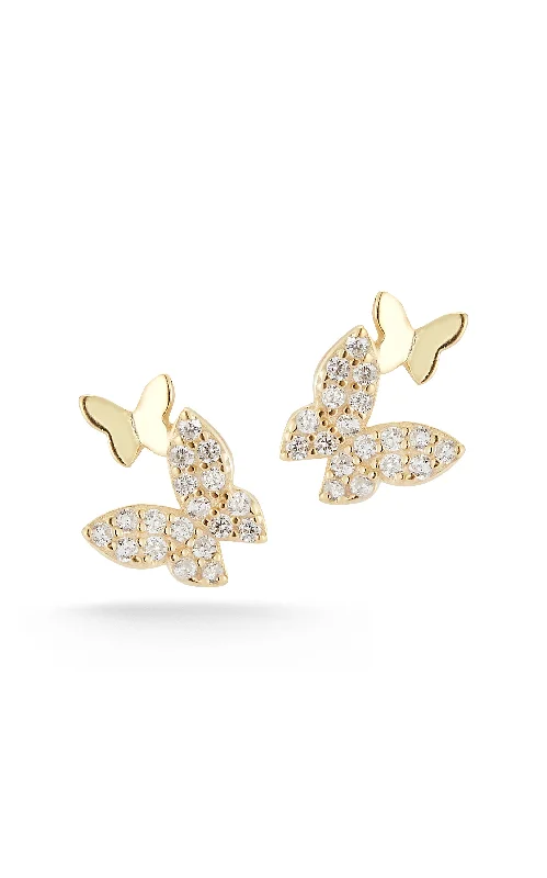 Flat knot earrings-Butterfly Stud Earring