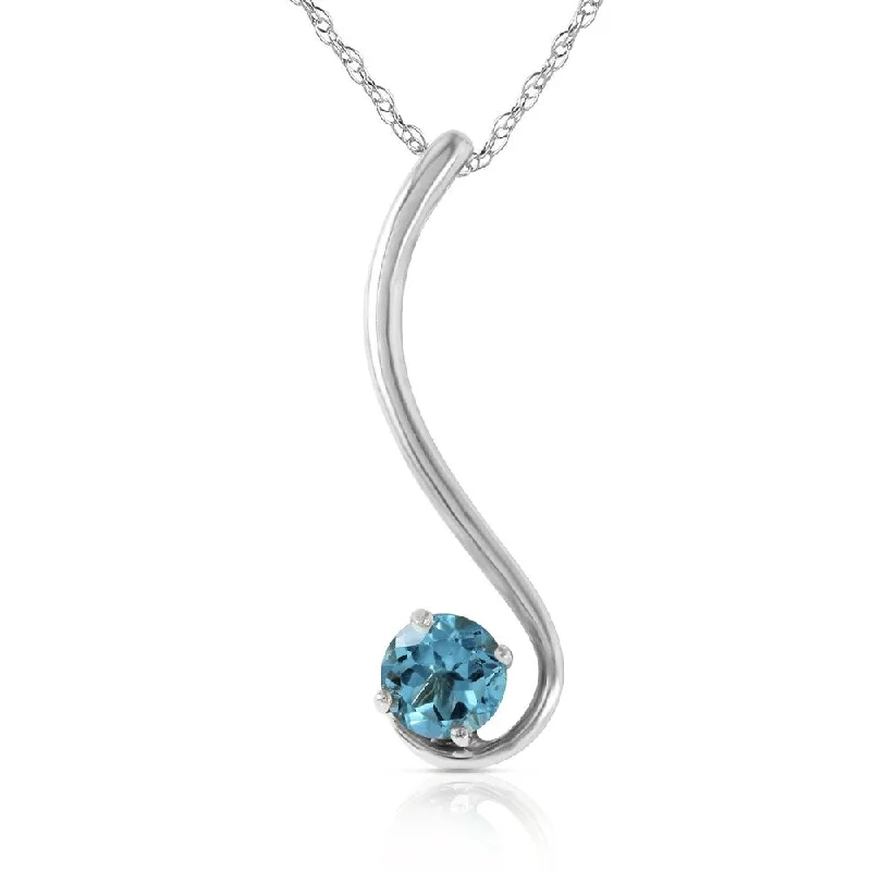 Multi-strand necklaces-0.55 Carat 14K White Gold Hope Springs Blue Topaz Necklace