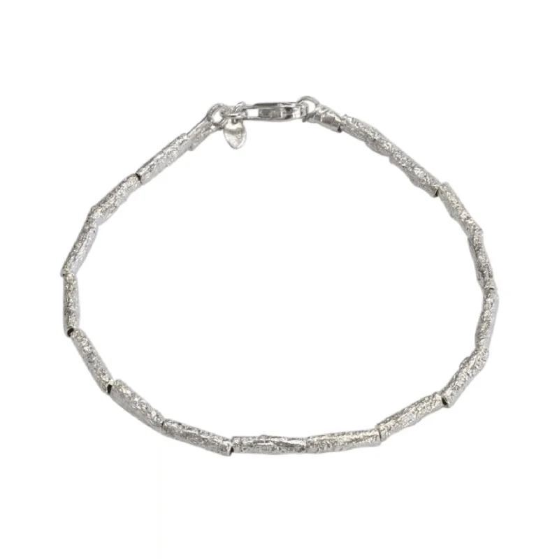 Sterling Silver Textured Tunnel Bracelet