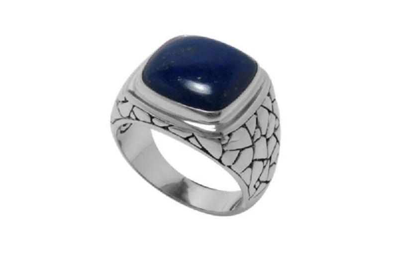 Sleek design rings-Sleek design rings-Biru Ring- Lapis