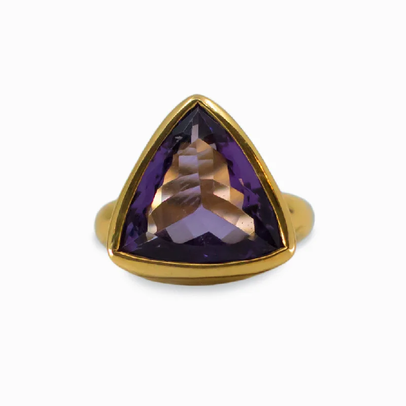 Glossy enamel rings-Glossy enamel rings-Amethyst Ring