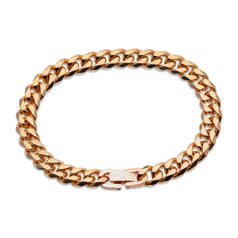 Unique & Co Matte Gold Steel Chain Bracelet