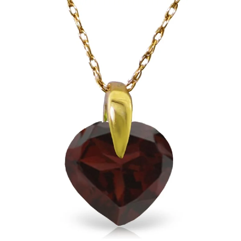 Polished gold necklaces-1.15 Carat 14K Gold Visions of You Garnet Necklace