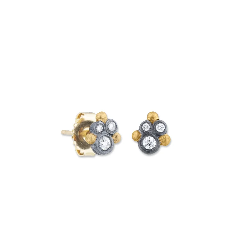 Flat knot earrings-Lika Behar Diamond "Dylan" Stud Earrings