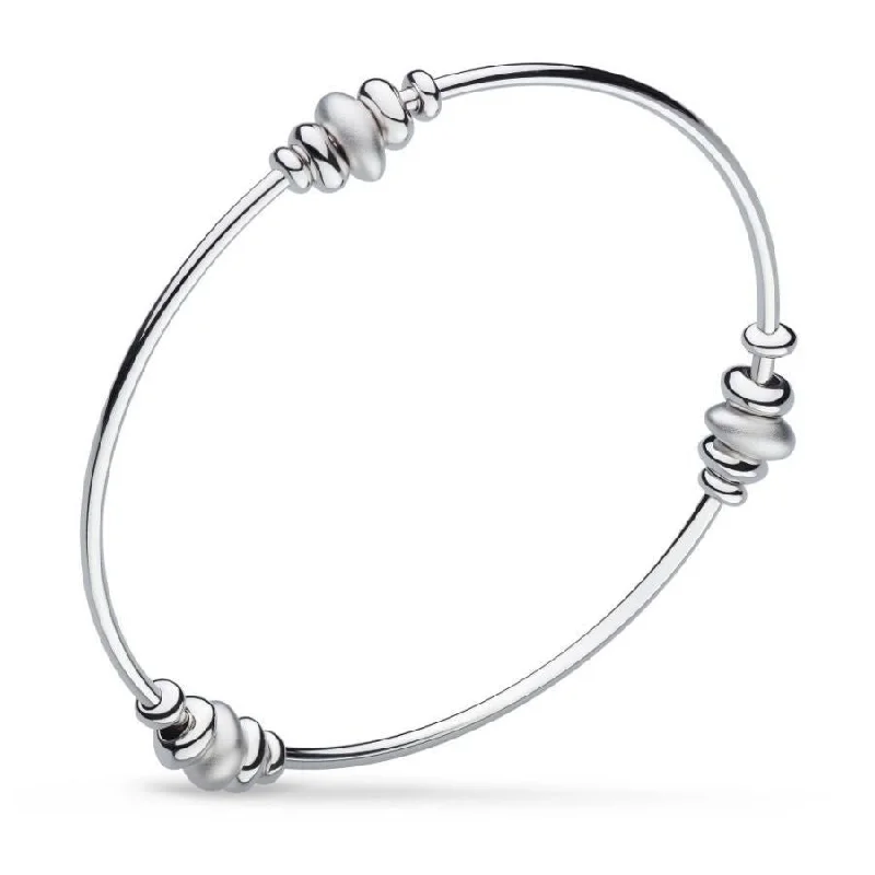 Silver Coast Tumble Quinate Sandblast Station Bangle