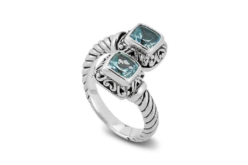 Sapphire gem rings-Sapphire gem rings-Guntur Ring- Blue Topaz