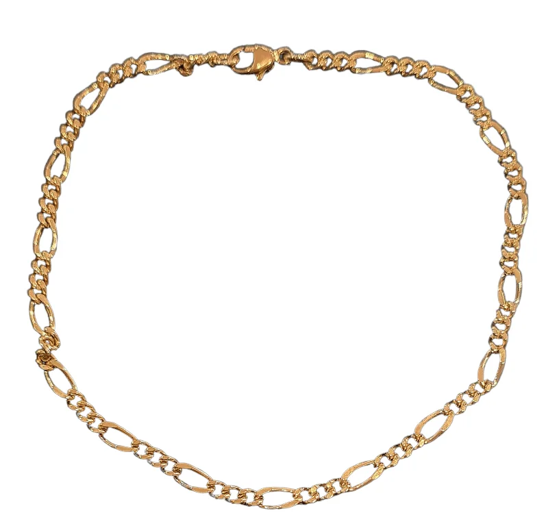 21cm 9ct Gold Figaro Bracelet Chain