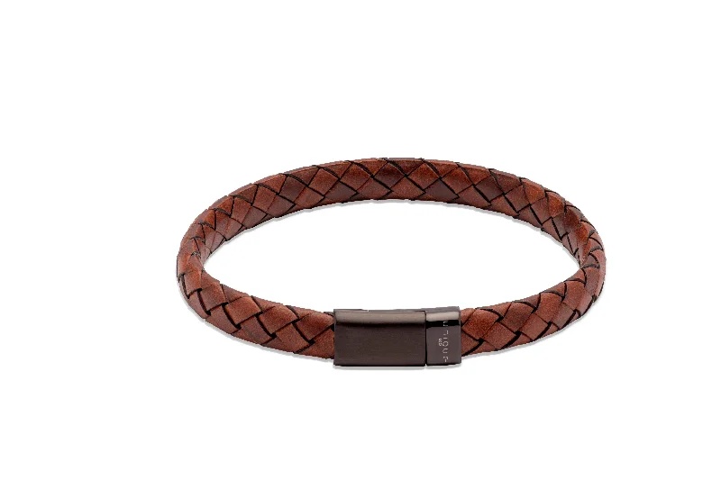 Unique & Co Lido Cognac Leather Bracelet