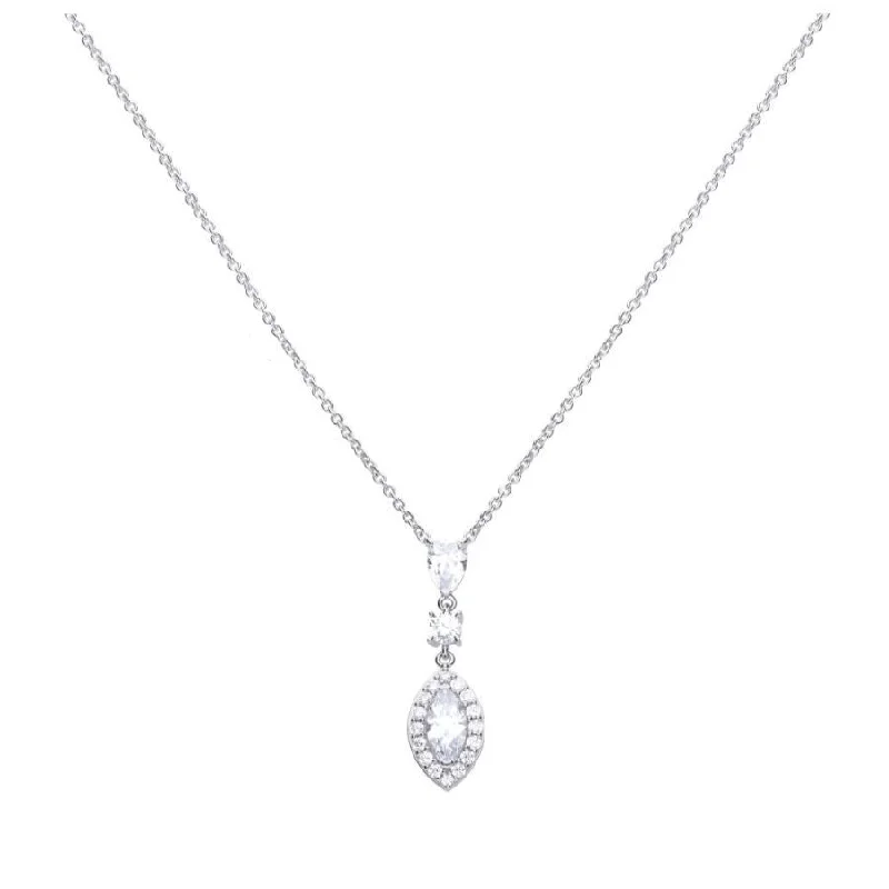 Silver CZ Necklace