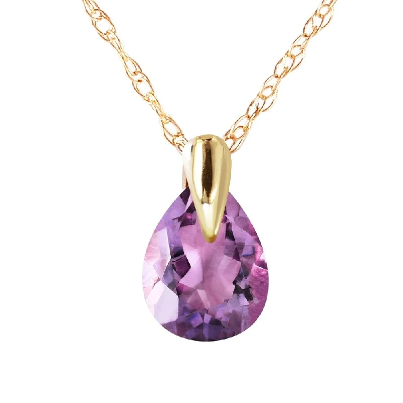 Linen cord necklaces-0.68 Carat 14K Gold Promises Kept Amethyst Necklace