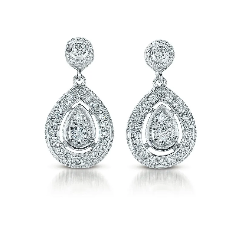 Swirl drop earrings-La Scène Pear Dangling Earrings