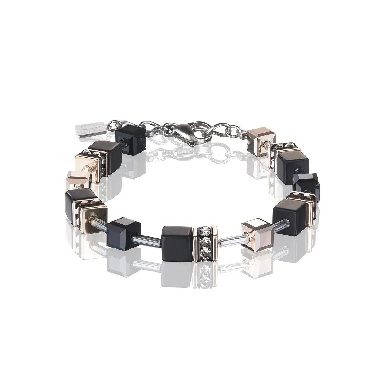 Coeur De Lion Black Swarovski®Crystals GeoCUBE® Bracelet