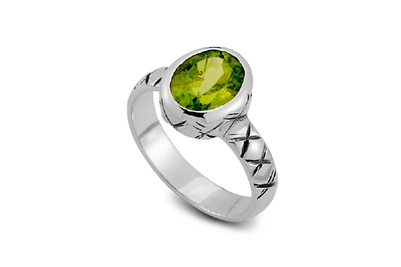 Smooth form rings-Smooth form rings-Salah Ring- Peridot