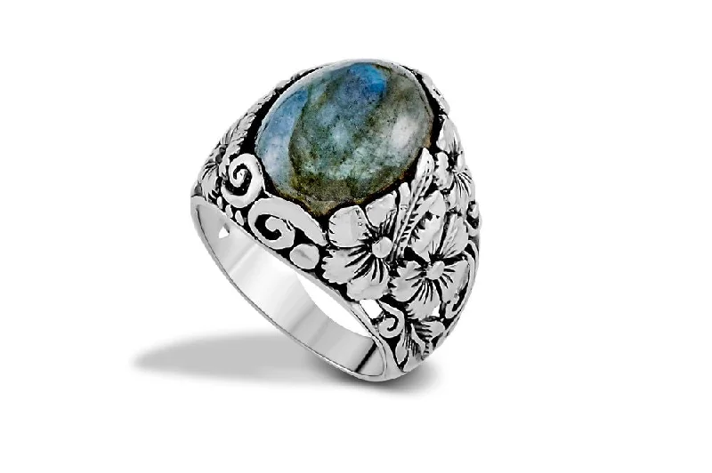 Worn bronze rings-Worn bronze rings-Empung Ring- Labradorite