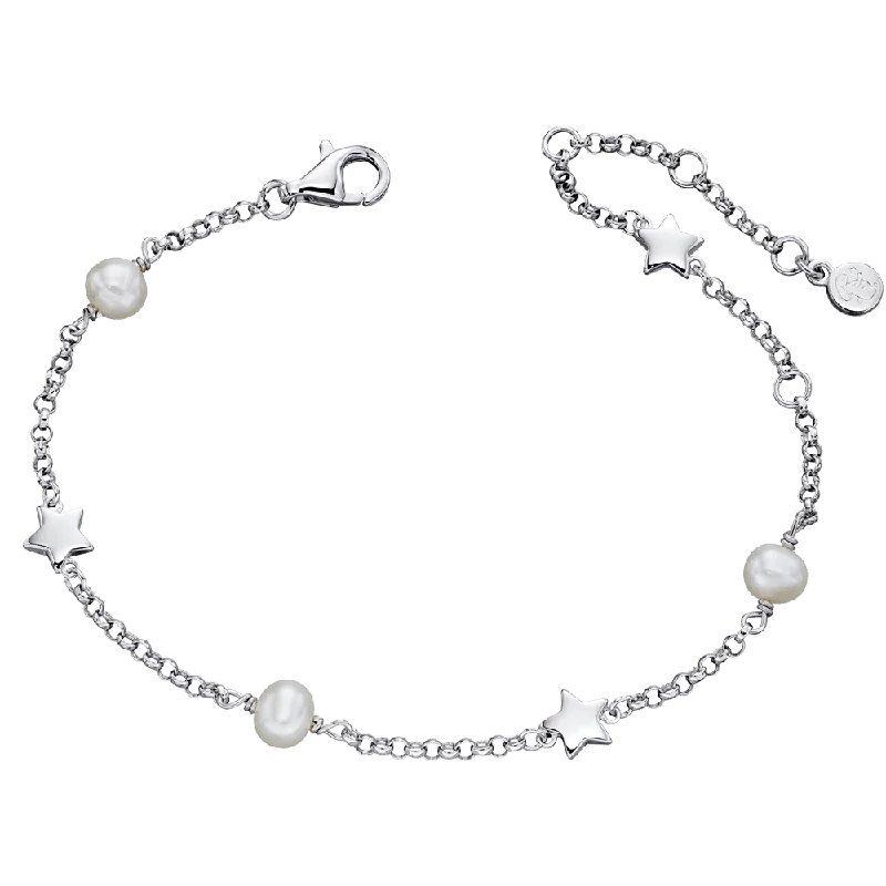 Little Star Anja- Freshwater Pearl & Star Bracelet