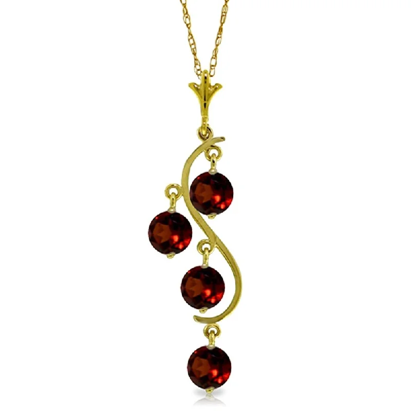 Quirky bead necklaces-2.25 Carat 14K Gold Pastoral Muse Garnet Necklace