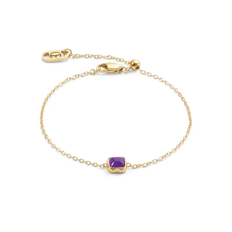 Coeur De Lion Gold February Birthstone Sugilite Bracelet