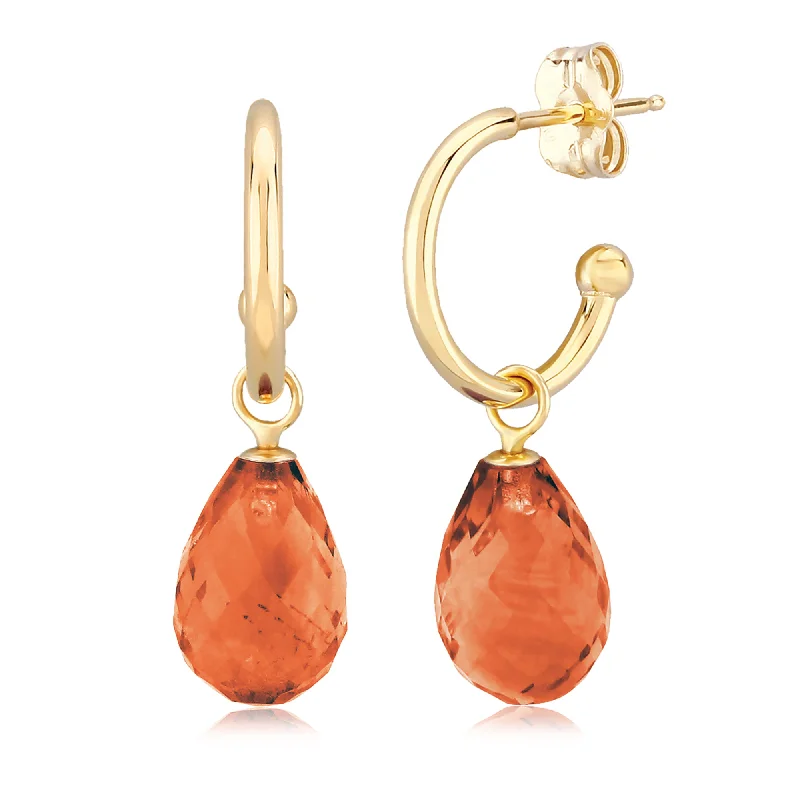 Bamboo design earrings-Fire Opal Dangle Earrings