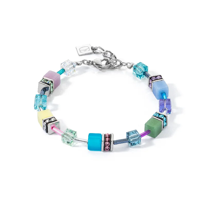 Coeur De Lion GeoCUBE® Iconic Silver Pastels Bracelet