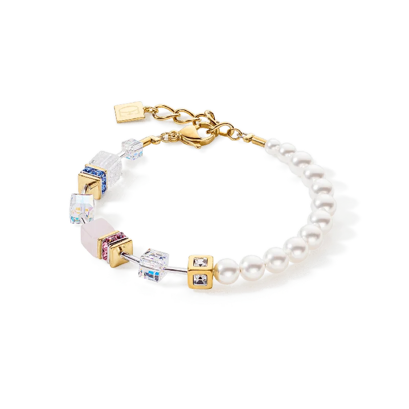 Coeur De Lion Pastel GeoCUBE® and Precious Pearls Fusion Bracelet