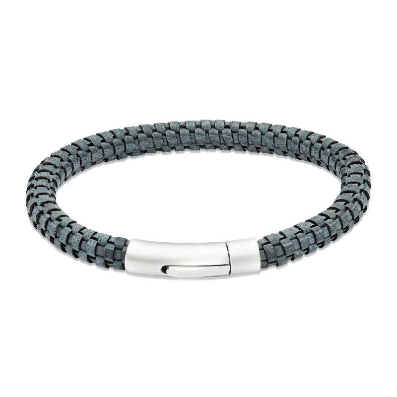 Unique & Co Antique Blue Leather Bracelet