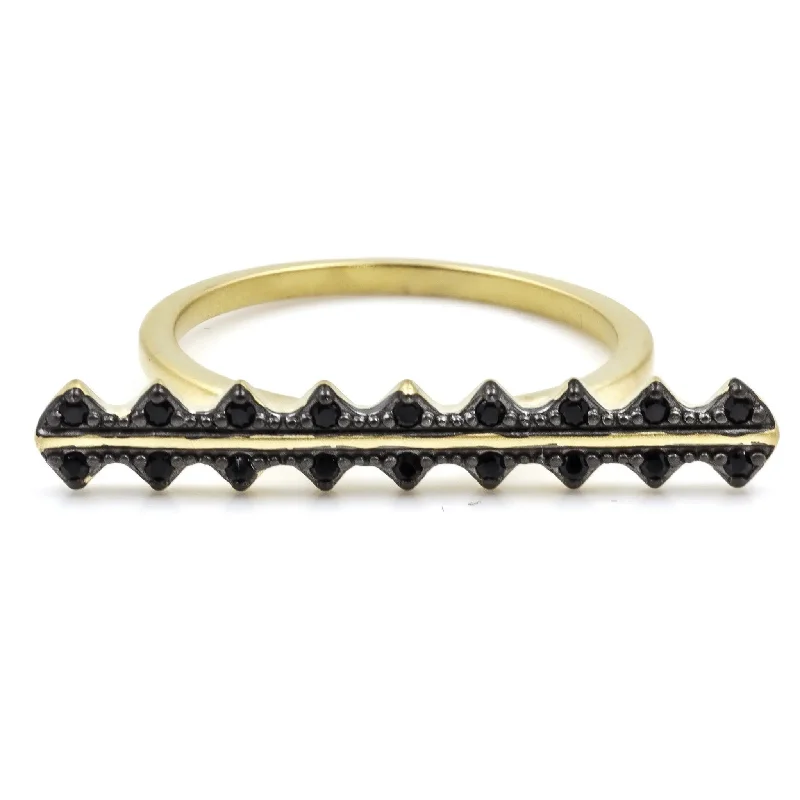 Textured letter rings-Textured letter rings-Harlequin Edge Ring