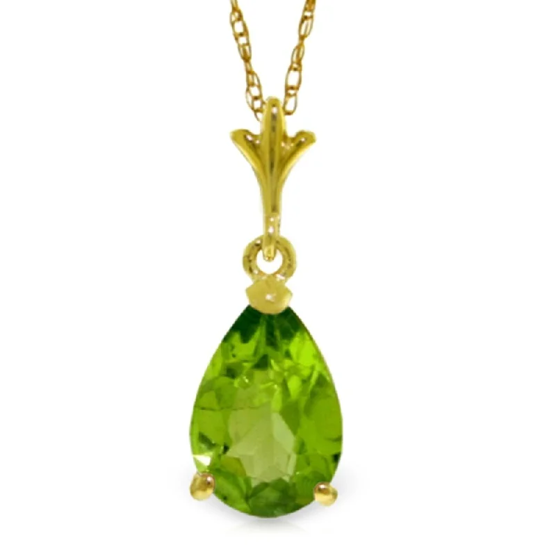 Regal diamond necklaces-1.5 Carat 14K Gold Life's Parallels Peridot Necklace