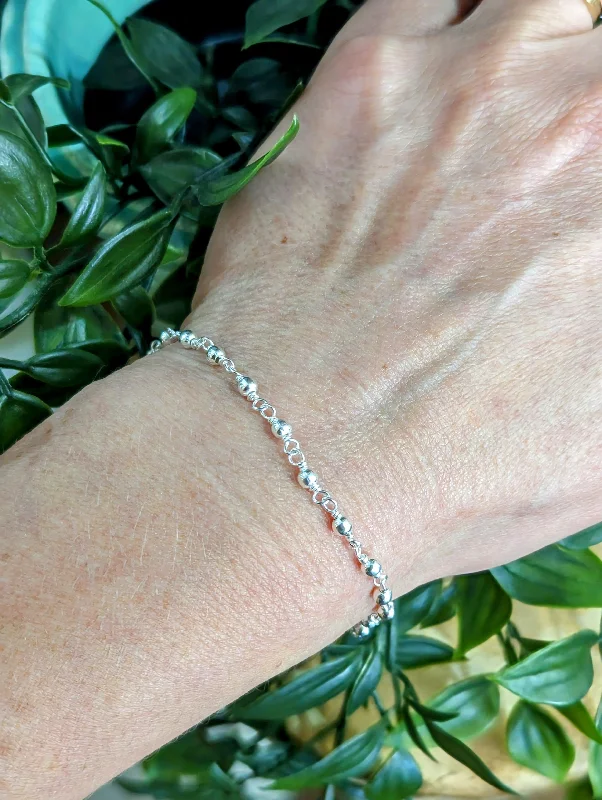 Sterling Silver Beads Bracelet