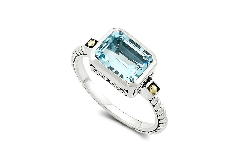 Crystal-twisted rings-Crystal-twisted rings-Eirini Ring- Blue Topaz