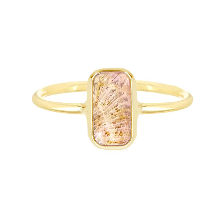 Woven cord rings-Woven cord rings-Lily Fossil Petite Rectangle Ring