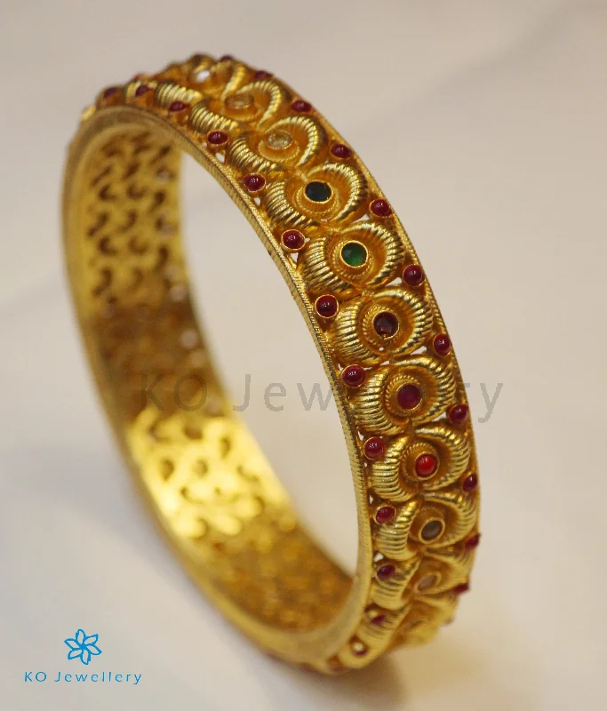 The Varadha Silver Navratna Bangle (Size 2.6)