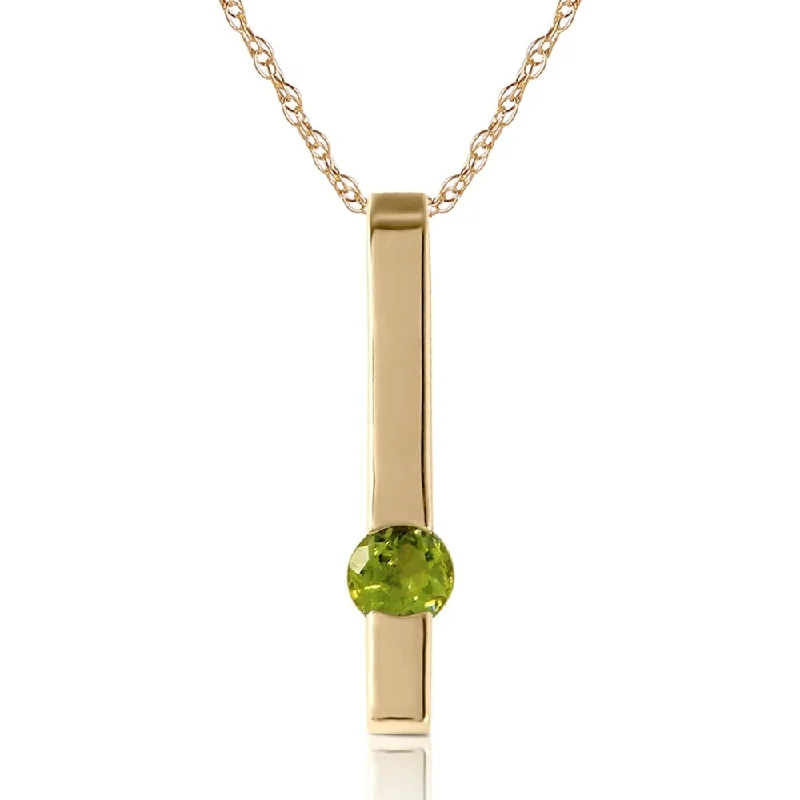 Retro photo necklaces-0.25 Carat 14K Gold Love Comes Naturally Peridot Necklace