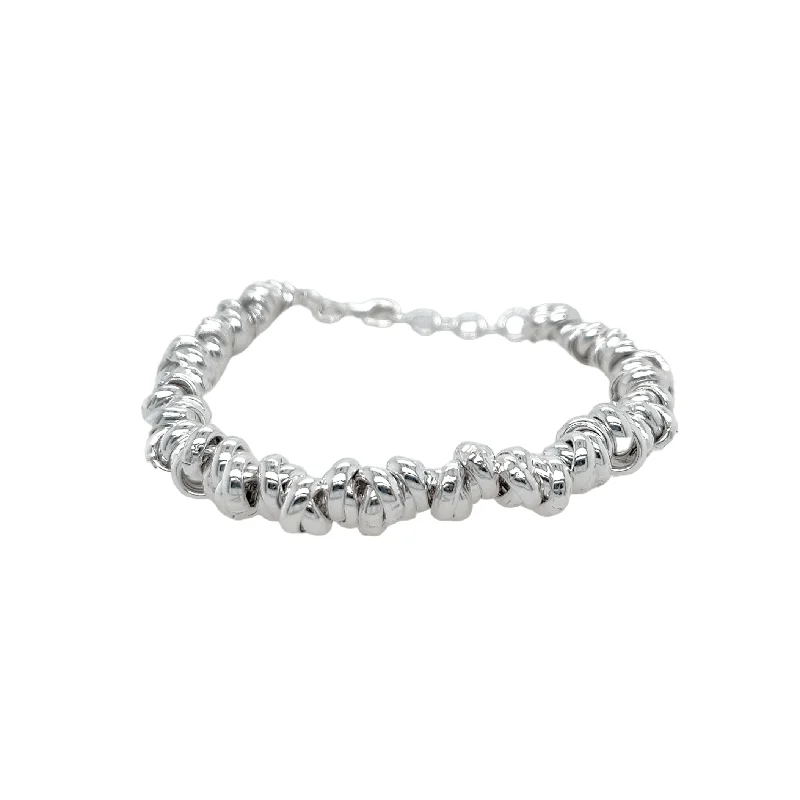 Silver Multi Rings Bracelet