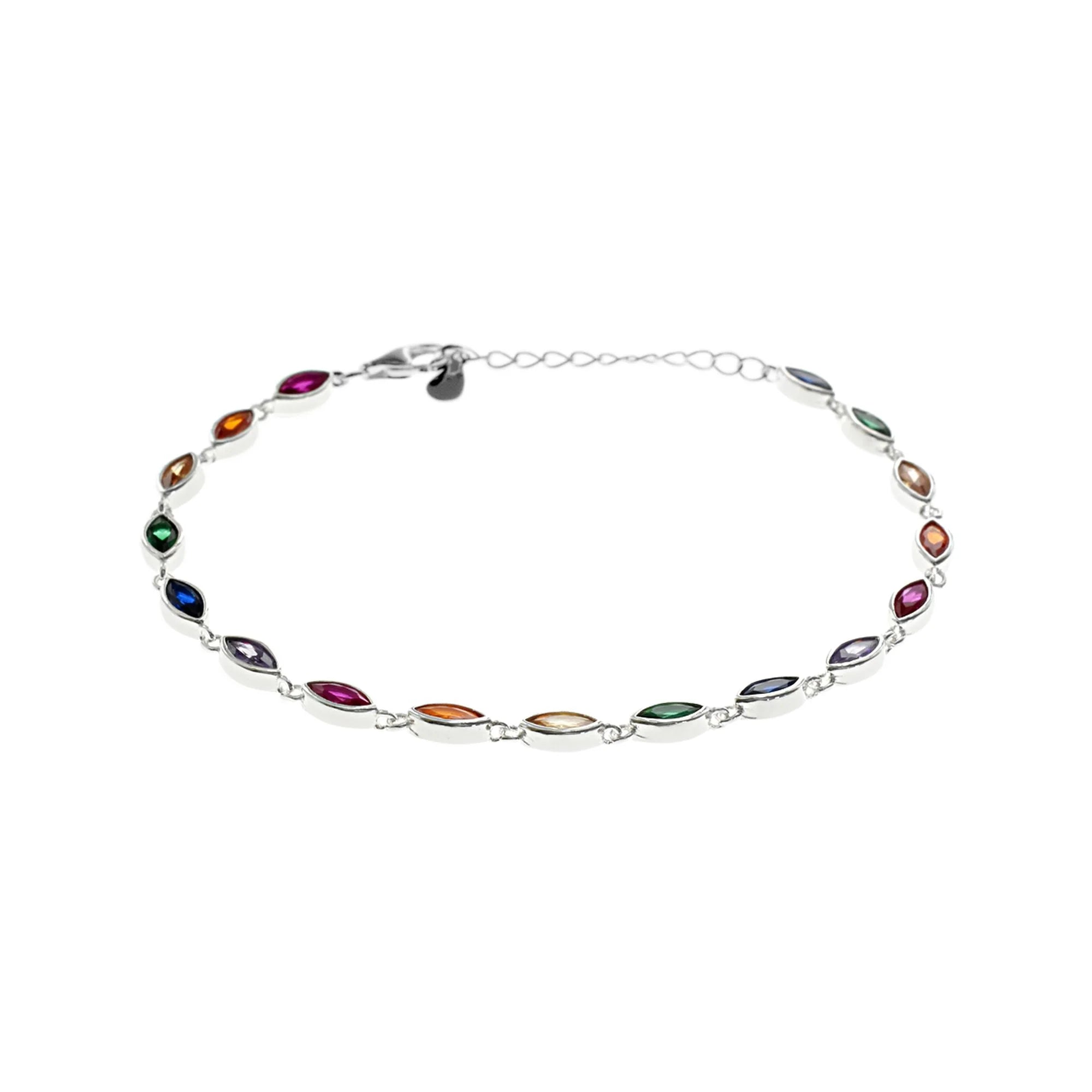 Multicoloured Cubic Zirconia Bracelet