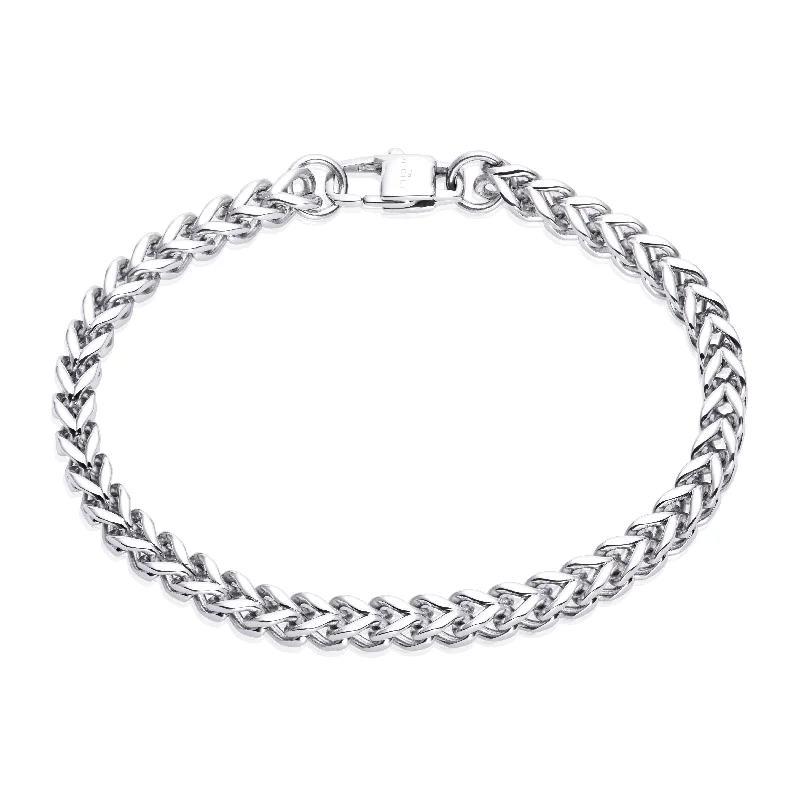 Unique & Co Stainless Steel Polished Woven Bracelet