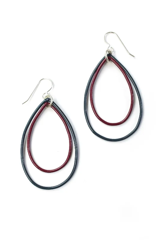 Vivid druzy earrings-Rachel earrings in Midnight Grey and Lush Burgundy