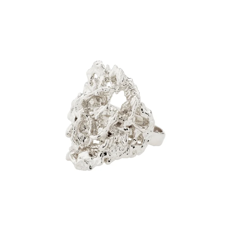 Crystal-twisted rings-Crystal-twisted rings-ACT ring silver-plated