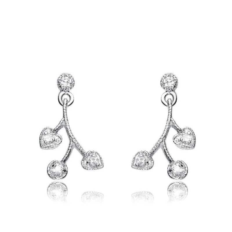 Full moon earrings-Lierre Zirconia Ornament Earrings