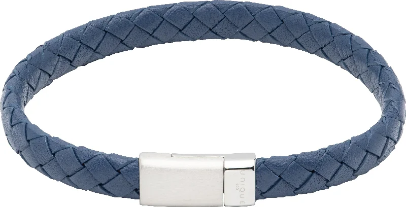 Unique & Co Navy Leather Bracelet