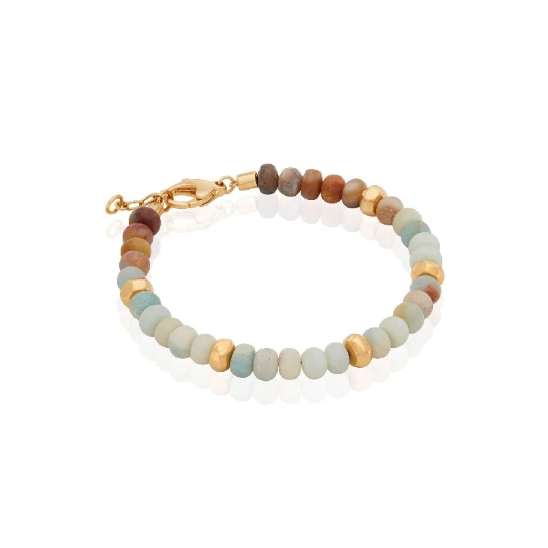 Anna Beck Amazonite and Gold Beaded Bracelet