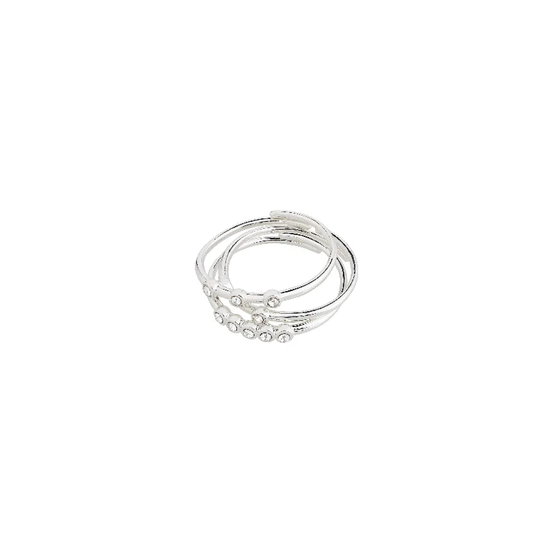 Solid band rings-Solid band rings-SLOAN rings 3-in-1 set silver-plated