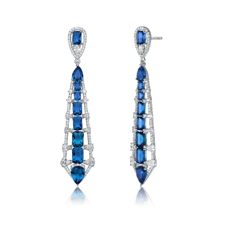 Small gem earrings-Déco Palais Geometric Drop Earrings