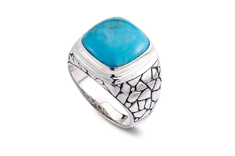 Agate gem rings-Agate gem rings-Biru Ring- Turquoise