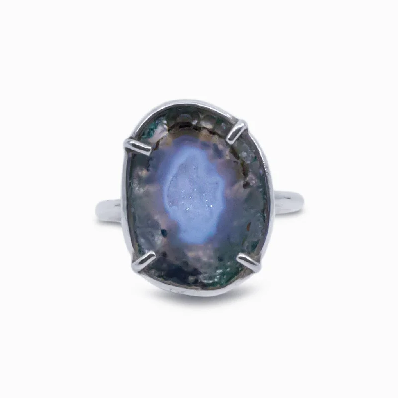 Night gothic rings-Night gothic rings-Agate Geode Ring