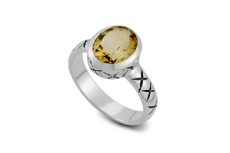 Tri-tone rings-Tri-tone rings-Salah Ring- Citrine