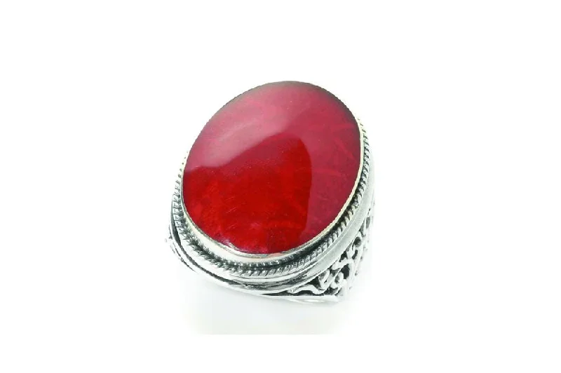 Pink stone rings-Pink stone rings-Ascension Ring- Coral