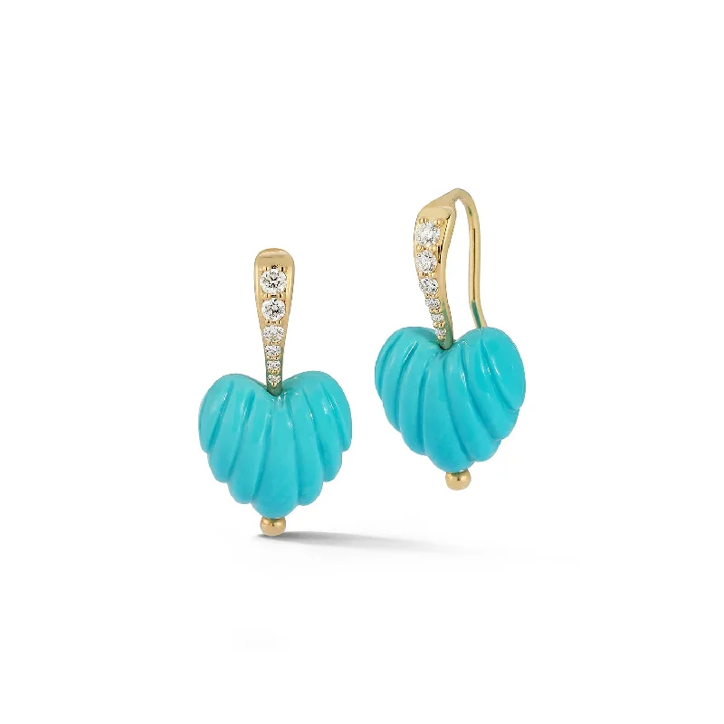 High gloss earrings-Turquoise Dew Drops