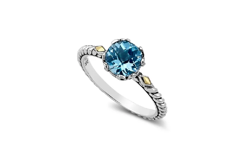 Small flower rings-Small flower rings-Glow Ring- Blue Topaz