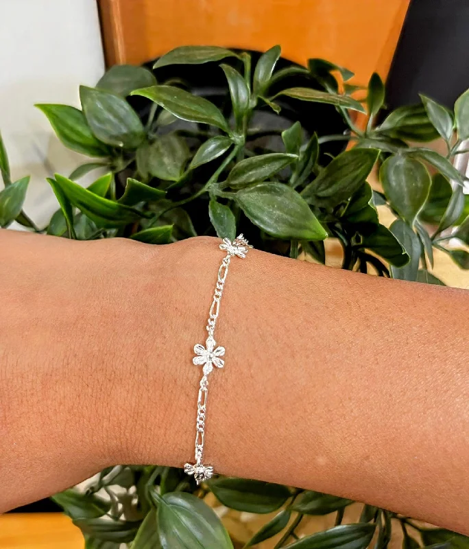 Sterling Silver Daisy Chain - Bracelet or Anklet