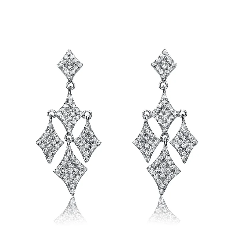 Light clay earrings-Céline Argyle Chandelier Statement Earrings